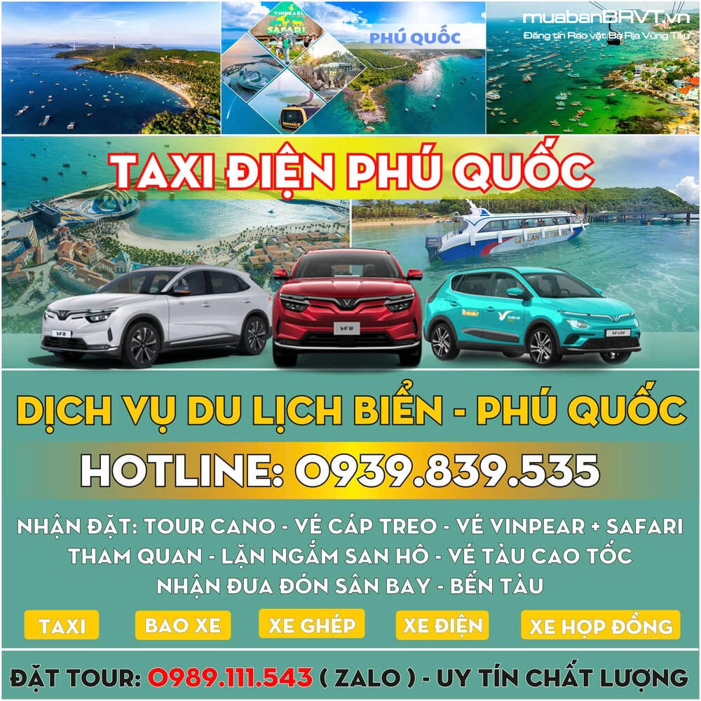 Taxi Điện PHÚ QUỐC - Không mùi, Không ồn, Tiết kiệm chi phí