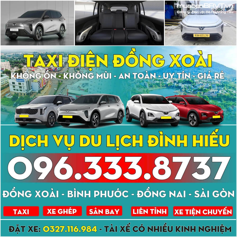 Xe Taxi Điện Đồng Xoài Đồng Nai