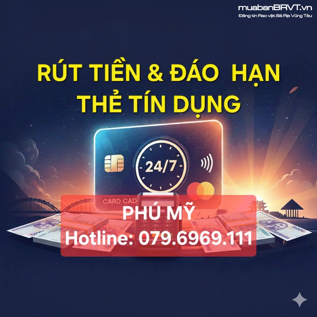 RÚT TIỀN VÀ ĐÁO HẠN THẺ TÍN DỤNG TẠI PHƯỜNG PHÚ MỸ TP HCM