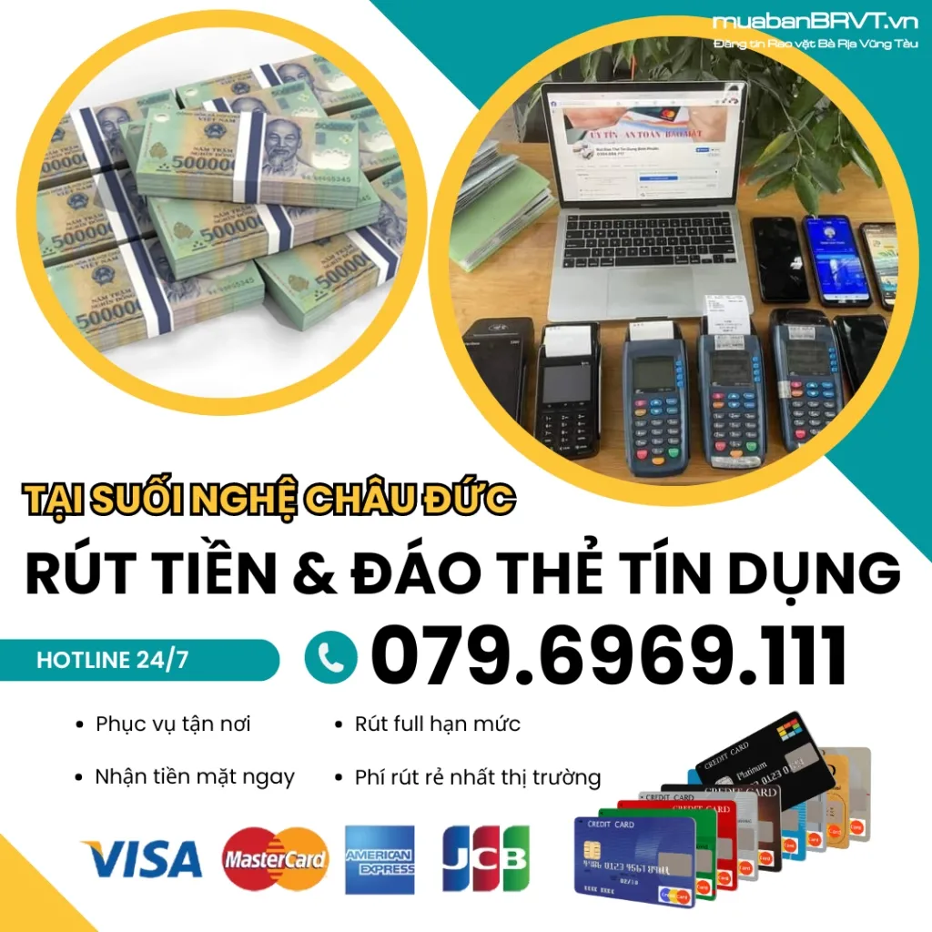 Rút tiền thẻ tín dụng tại Suối Nghệ Châu Đức