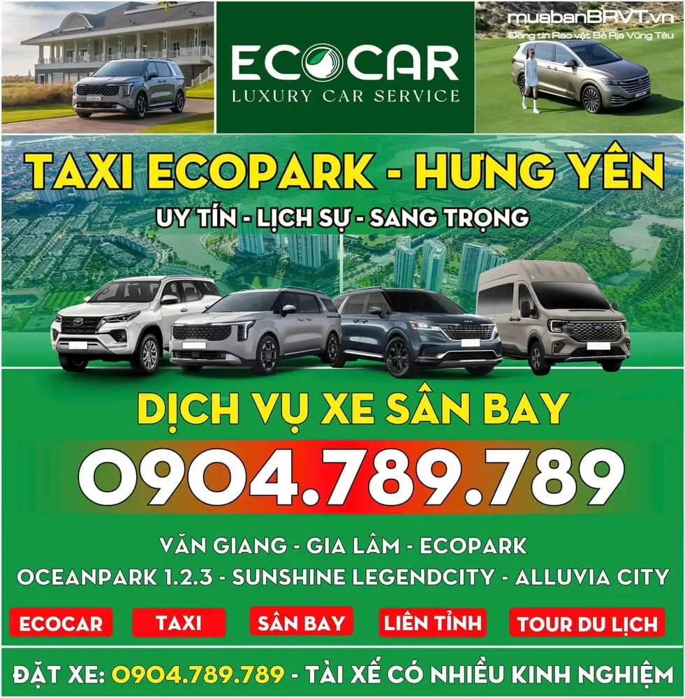 Tổng Đài Taxi Ecopark Hưng Yên – Số Điện Thoại Đặt Xe